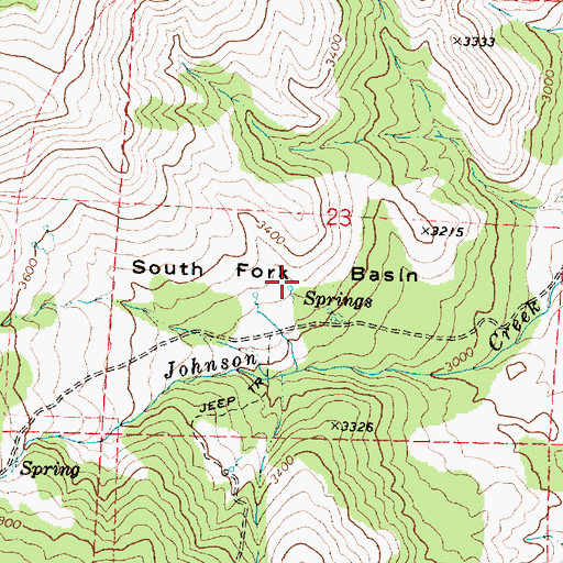 Topographic Map of South Fork Basin, OR