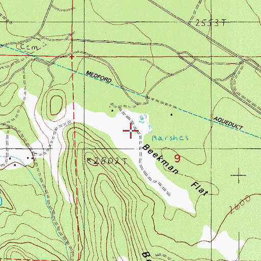 Topographic Map of South Fork Big Butte Creek, OR