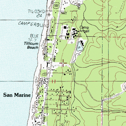 Topographic Map of South Fork Big Creek, OR