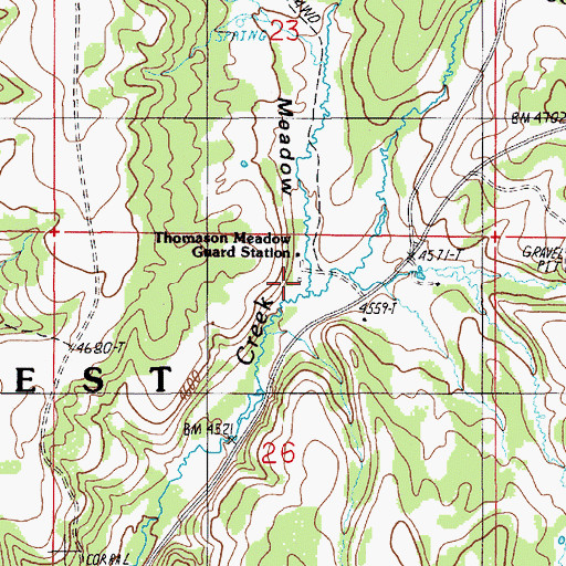 Topographic Map of South Fork Chesnimnus Creek, OR