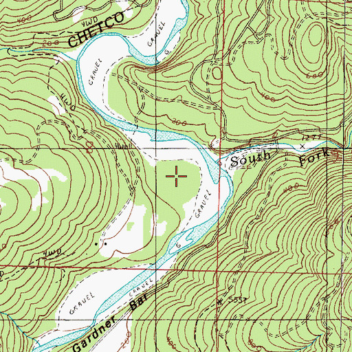 Topographic Map of South Fork Chetco River, OR