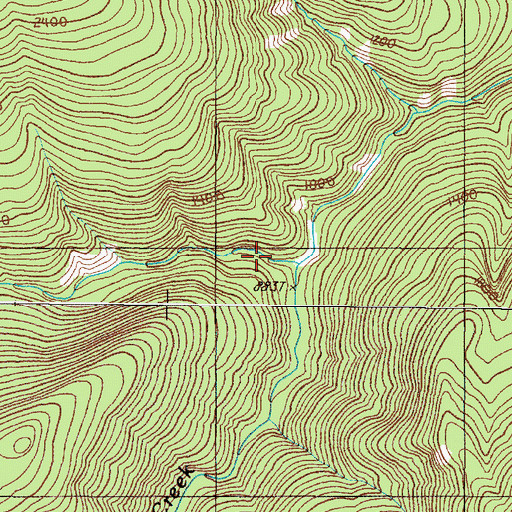 Topographic Map of South Fork Collier Creek, OR
