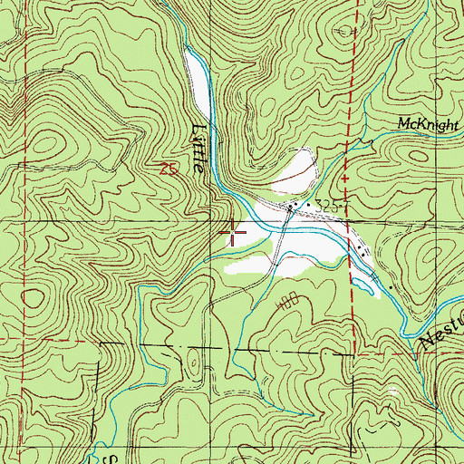 Topographic Map of South Fork Little Nestucca River, OR