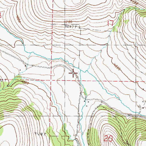 Topographic Map of South Fork Long Creek, OR