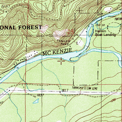 Topographic Map of South Fork McKenzie River, OR