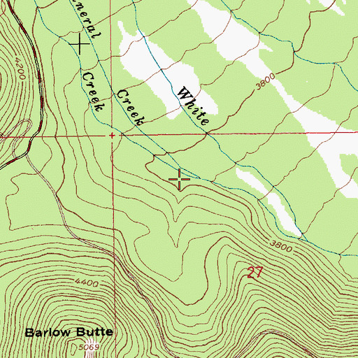 Topographic Map of South Fork Mineral Creek, OR