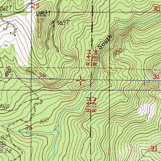 Topographic Map of South Fork Pistol River, OR