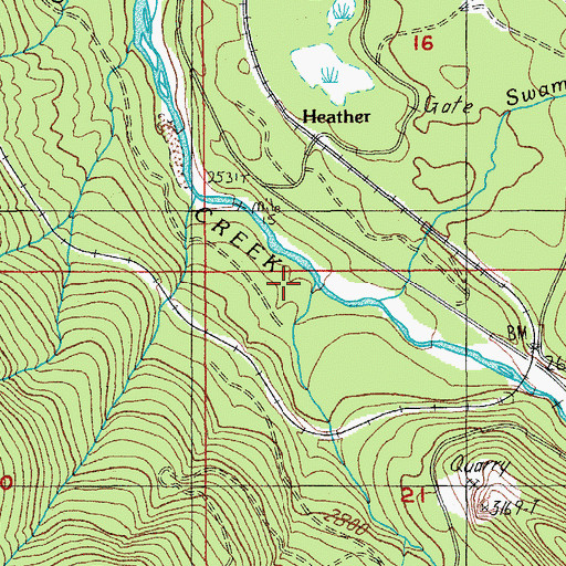 Topographic Map of South Fork Salt Creek, OR