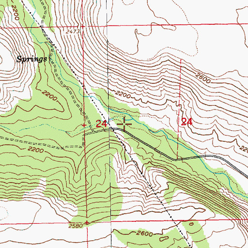 Topographic Map of South Fork Seekseequa Creek, OR