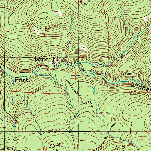 Topographic Map of South Fork Shelter, OR