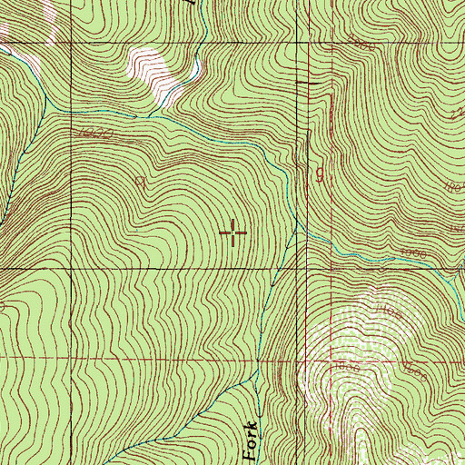 Topographic Map of South Fork Silver Creek, OR