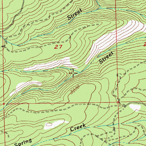 Topographic Map of South Fork Street Creek, OR