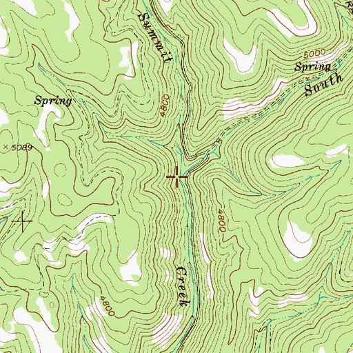 Topographic Map of South Fork Summit Creek, OR