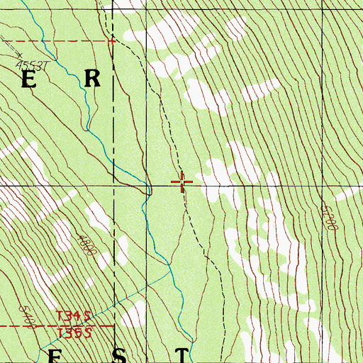 Topographic Map of South Fork Trail, OR