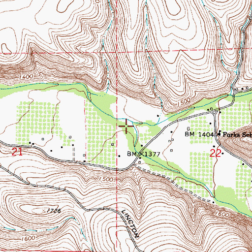 Topographic Map of South Fork Walla Walla River, OR