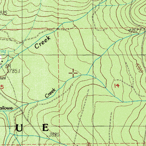 Topographic Map of South Fork Wallowa Creek, OR