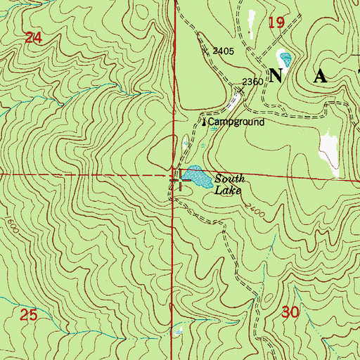 Topographic Map of South Lake, OR