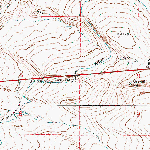 Topographic Map of South Side Canal, OR