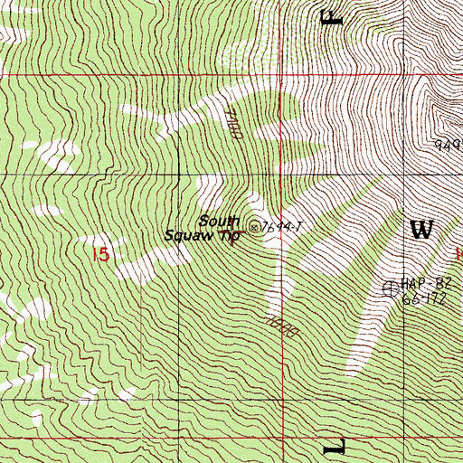 Topographic Map of South Squaw Tip, OR
