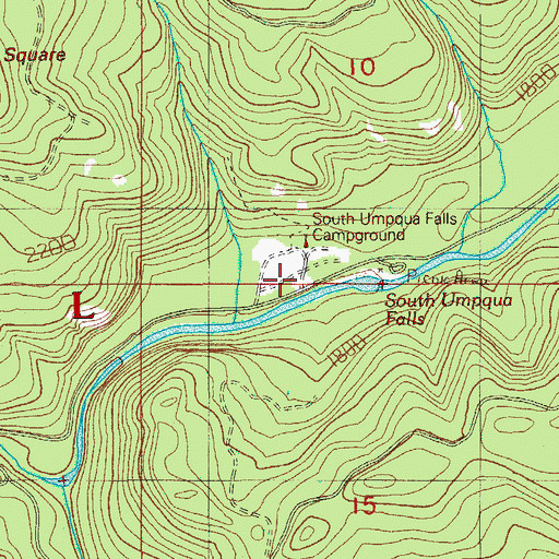 Topographic Map of South Umpqua Guard Station, OR