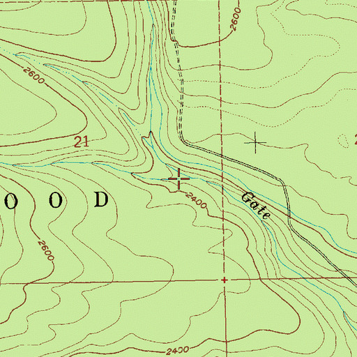 Topographic Map of Souva Creek, OR