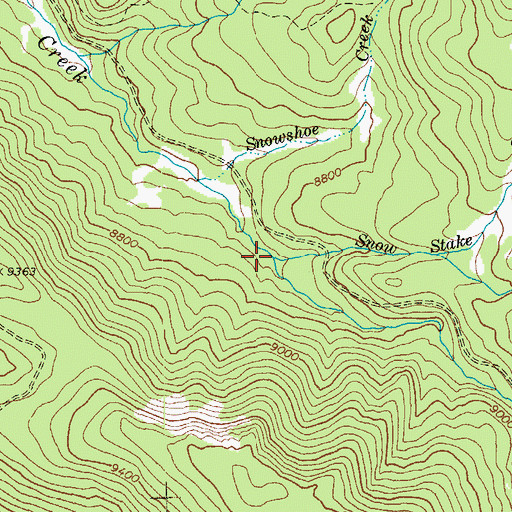 Topographic Map of Snow Stake Creek, AZ