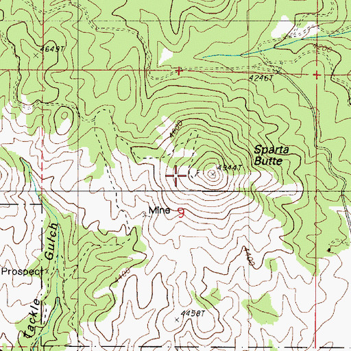 Topographic Map of Sparta Butte, OR