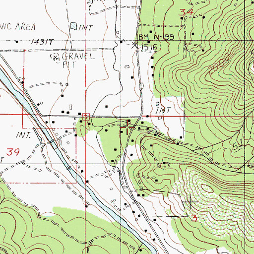 Topographic Map of Spencer Gulch, OR