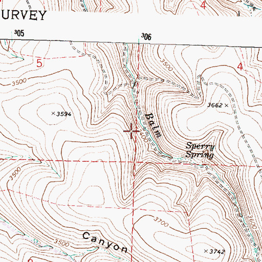 Topographic Map of Sperry Spring, OR