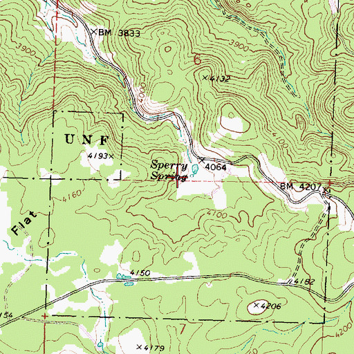 Topographic Map of Sperry Spring, OR