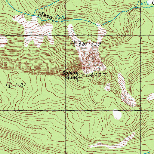 Topographic Map of Sphinx Butte, OR