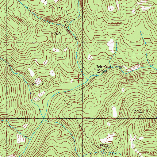 Topographic Map of Spokane Creek, OR