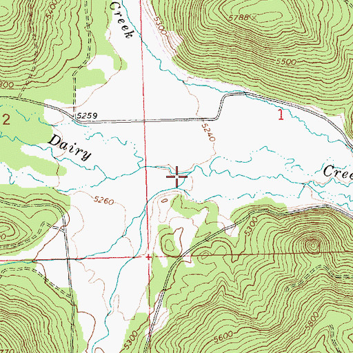 Topographic Map of Spring Creek, OR