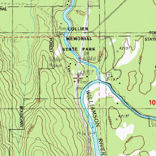 Topographic Map of Spring Creek, OR