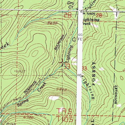 Topographic Map of Spring Creek, OR