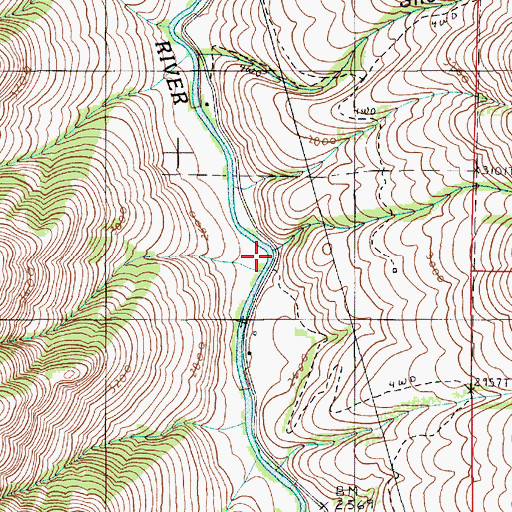 Topographic Map of Spring Creek, OR