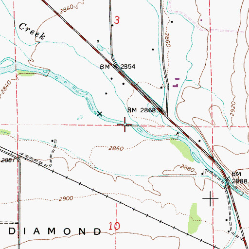 Topographic Map of Spring Creek, OR