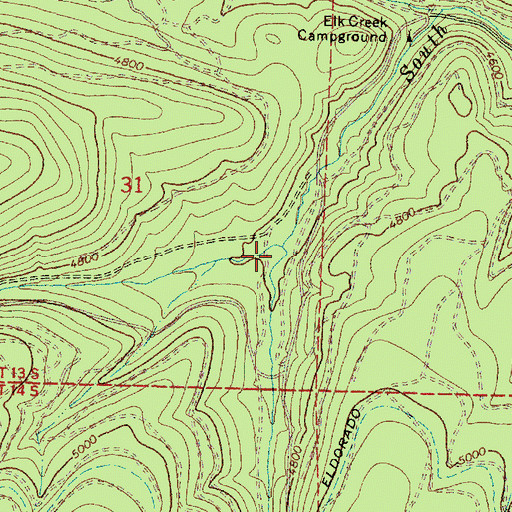 Topographic Map of Spring Creek, OR