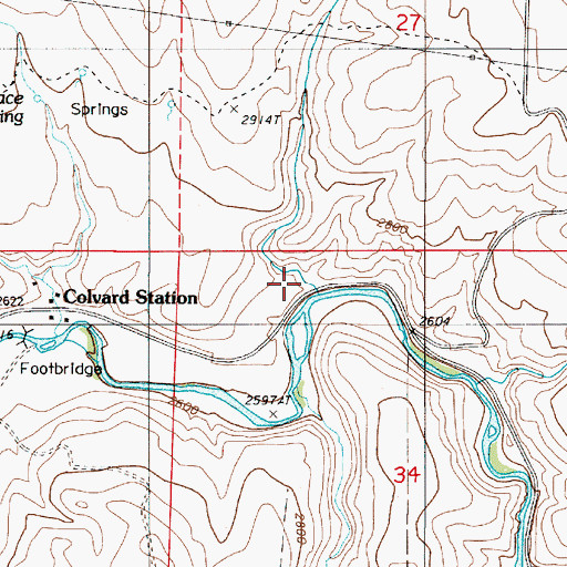 Topographic Map of Spring Creek, OR