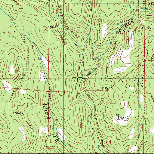 Topographic Map of Spring Creek, OR