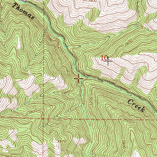 Topographic Map of Spring Creek, OR