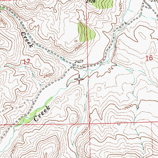 Topographic Map of Spring Gulch, OR