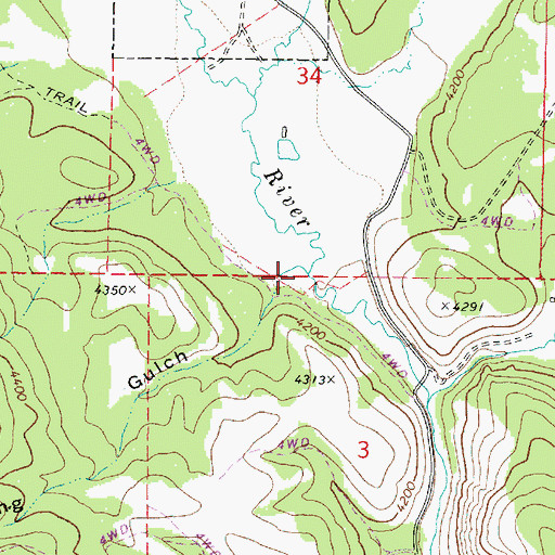 Topographic Map of Spring Gulch, OR