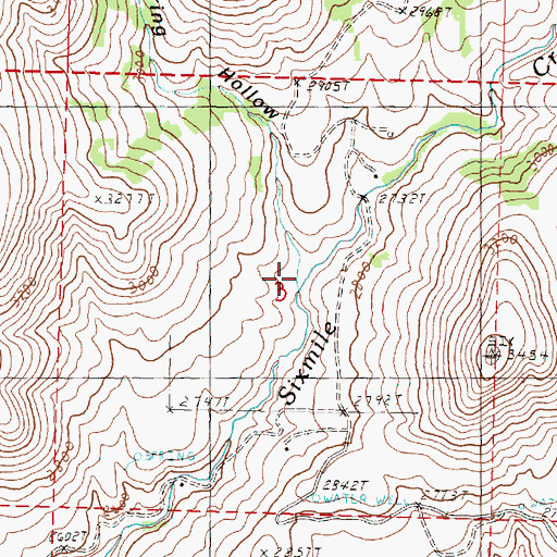 Topographic Map of Spring Hollow, OR
