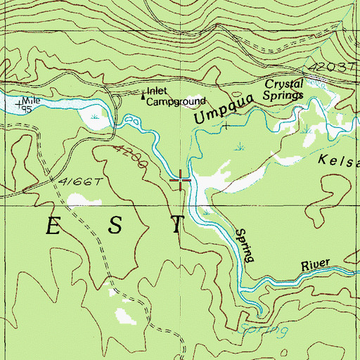 Topographic Map of Spring River, OR