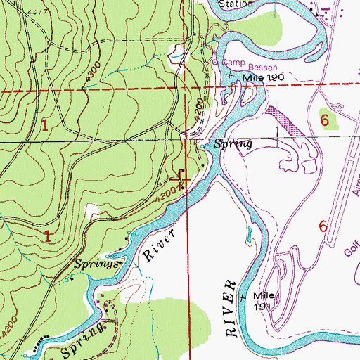Topographic Map of Spring River, OR