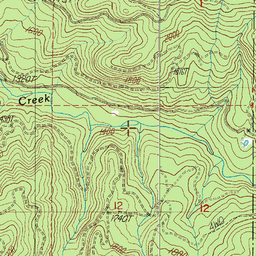 Topographic Map of Springer Creek, OR