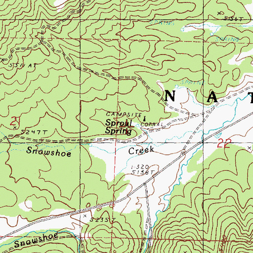 Topographic Map of Sproul Spring, OR