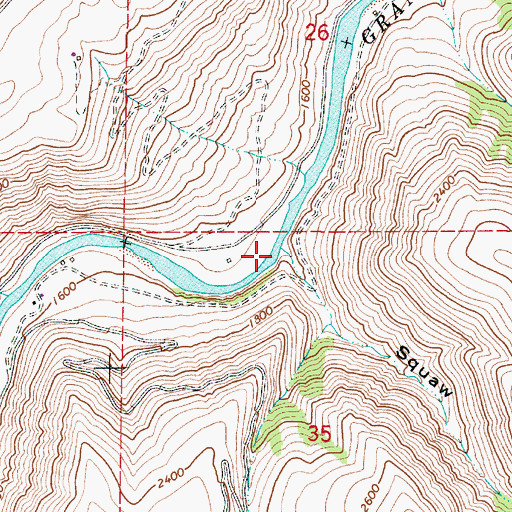 Topographic Map of taxs?wkt Canyon, OR