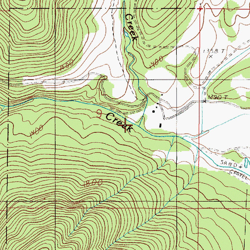 Topographic Map of Squaw Creek, OR
